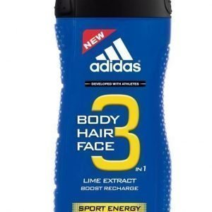 Adidas 3in1 Sport Energy Suihkugeeli 250 Ml