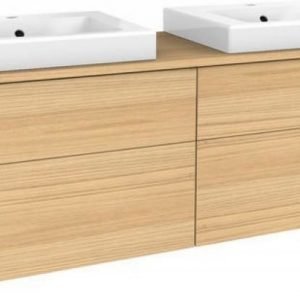 Allaskaappi Gustavsberg Artic 48150 Natural Oak 1500x495x460 mm ilman allasta