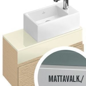 Allaskaappi Villeroy & Boch Memento C781 606x340x330 mm mattavalkoinen lakattu + käsienpesuallas oikealla