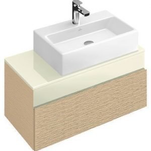 Allaskaappi Villeroy & Boch Memento C799 806x370x460 mm Bright Oak + pesuallas oikealla