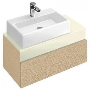 Allaskaappi Villeroy & Boch Memento C799 806x370x460 mm Bright Oak + pesuallas vasemmalla