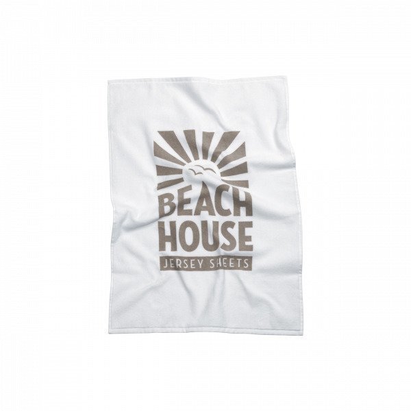 Beach House Logo Towel Pyyhe Valkoinen 50x70 Cm