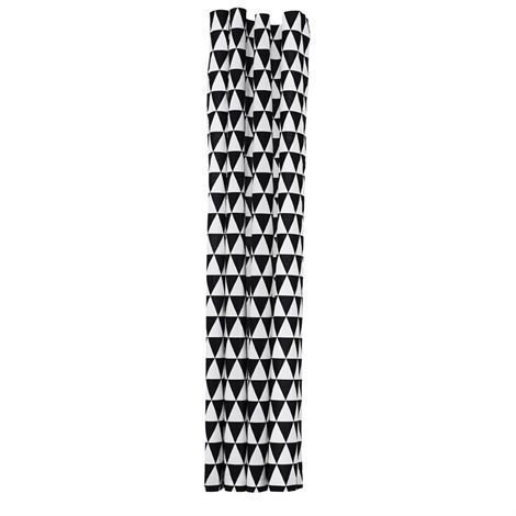 Ferm Living Triangle Suihkuverho Musta-Valkoinen 160 x 200 cm