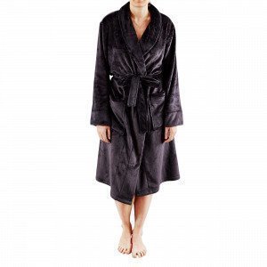 Hemtex Johanna Fleece Robe Kylpytakki Grafiitti L / Xl