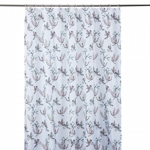 Hemtex Meiko Shower Curtain Suihkuverho Valkoinen 180x200 Cm