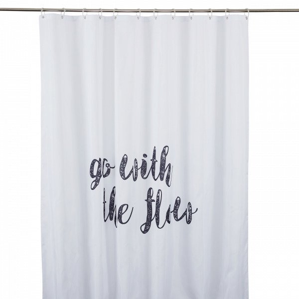 Hemtex The Flow Showercurtain Suihkuverho Valkoinen 180x200 Cm