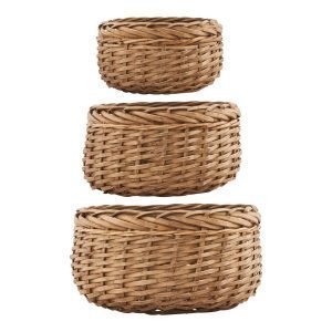 House Doctor Baskets Small 3 Set Korit Luonnonvärinen