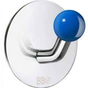 Koukku Smedbo B design tarrakiinnitteinen kiiltävä/sininen nuppi