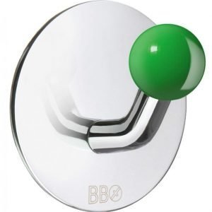 Koukku Smedbo B design tarrakiinnitteinen kiiltävä/vihreä nuppi