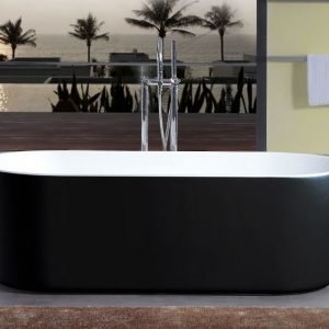 Kylpyamme Bathlife Ideal Rund 1600 mm vapaasti seisova musta