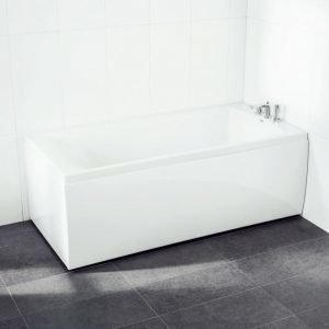 Kylpyamme Svedbergs Z160 160x75 cm päätylevyllä akryyli valkoinen