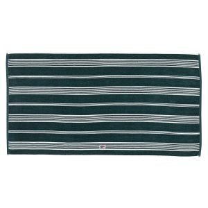 Lexington Striped Velour Pyyheliina Racing Green / Valkea 30x50 Cm