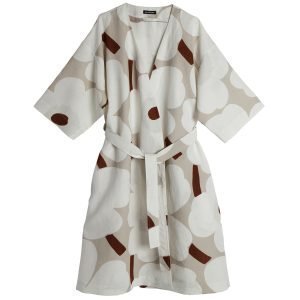 Marimekko Unikko Aamutakki Beige / Valkoinen / Ruskea S / M