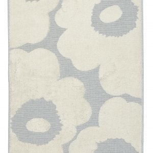 Marimekko Unikko Jacquard Käsipyyhe Luonnonvalkoinen Sininen