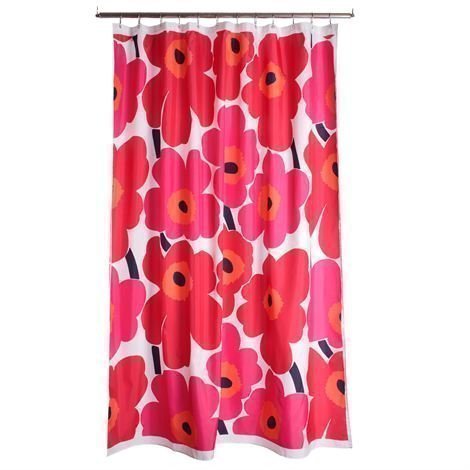 Marimekko Unikko Suihkuverho Punainen