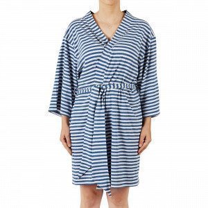 Navy Stories Stripe Kimono Aamutakki Mariininsininen