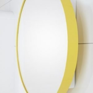 Peilikaappi Jenny Ø 60 cm metalli keltainen/runko valkoinen