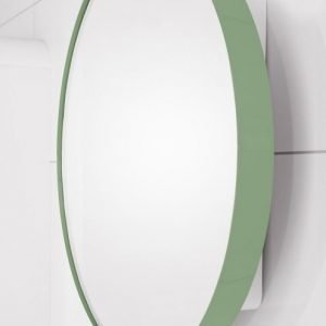 Peilikaappi Jenny Ø 60 cm metalli utuvihreä/runko valkoinen