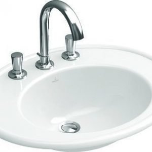 Pesuallas Ceramicplus-pinnoitteella Villeroy & Boch Amadea 6198 635x525 mm Valkoinen Alpin