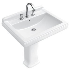 Pesuallas Ceramicplus-pinnoitteella Villeroy & Boch Hommage 7101 650x530 mm Valkoinen Alpin