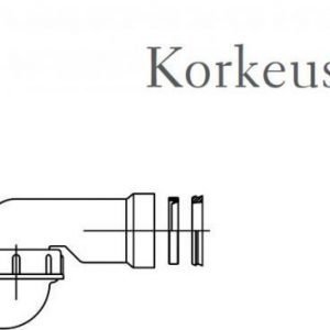 Pohjaventtiili vesilukolla Sanka suihkukaapeille ja -altaille 80 mm