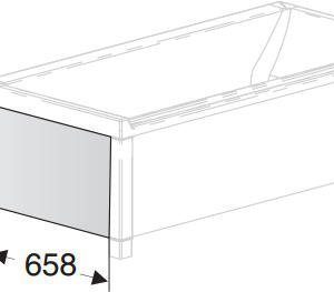 Päätylevy IDO Seven D Image 1600/1700 kylpyammeelle valkoinen