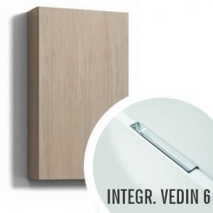 Seinäkaappi Forma 70x40x15 cm integroitu vedin 6 vaalea tammi