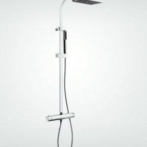 Suihkukokonaisuus Piazza 98150T termostaatti + yläsuihku 235x155 mm + käsisuihku kromi