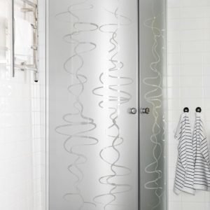 Suihkunurkka Clear Twist 900x900x2025 mm huurrekuvioitu lasi