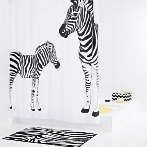 Suihkuverho Ridder Zebra 180x200 cm tekstiili