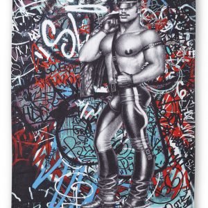 Tom Of Finland Back Alley Käsipyyhe Punainen Turkoosi