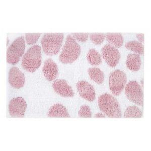 Vallila Puuska kylpymatto 50 x 80 cm rosa ja valkoinen