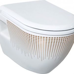 WC-istuin Creavit TP 325 T0 seinämalli valkoinen kuvioitu soft-close kansi