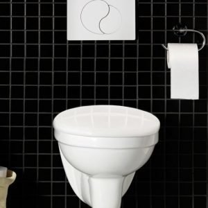 WC-ryhmä Hafa Wall seinä-WC + kansi + painike + huuhtelujärjestelmä kromi