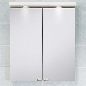 Yhdistelmäpeilikaappi IDO Renova 560x650x150/260 mm halogeenirampilla valkoinen